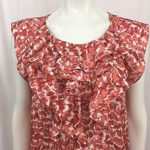 LOFT Ruffle Front Sleeveless Blouse Size Small - Picture 2 of 6